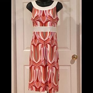 NWOT pretty Axcess colorful midi dress size small
